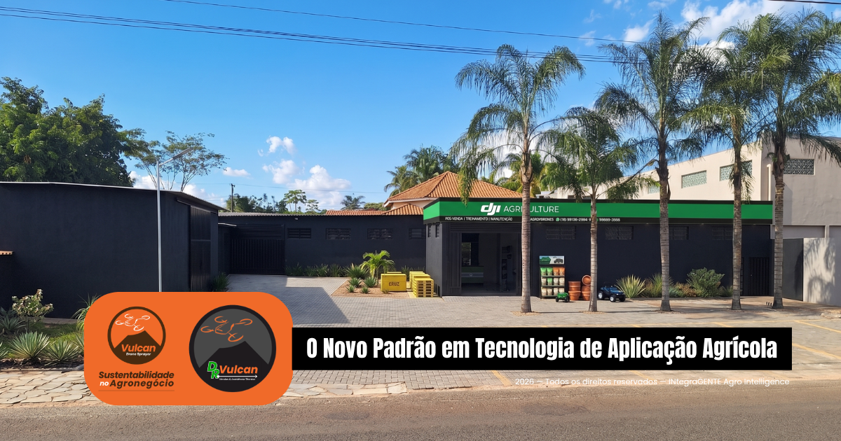 Fachada da loja DR Vulcan em Guaraci/SP — DJI Agriculture